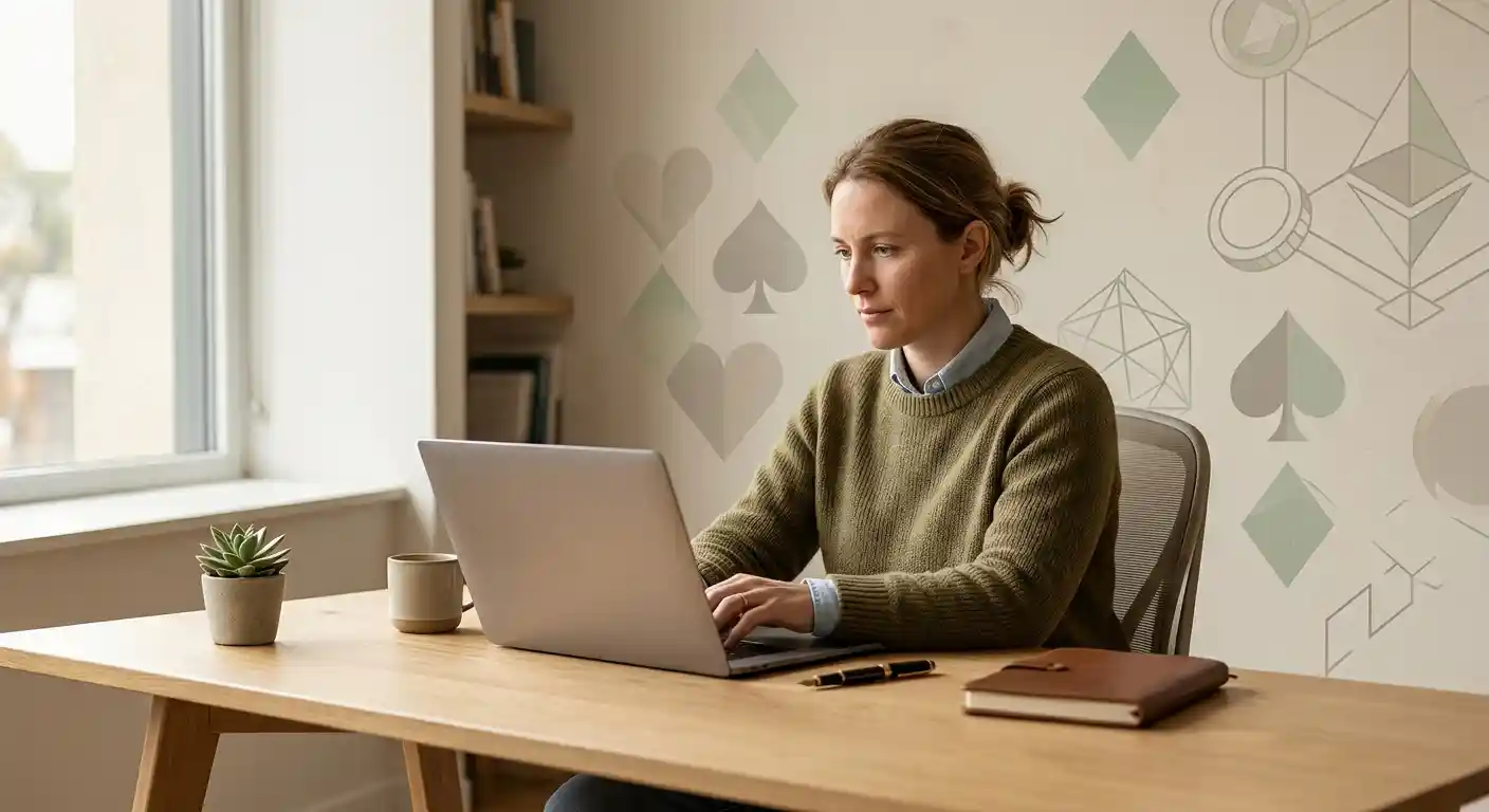 Australian player comparing Lucky Block casino features, payments and local rules on a laptop